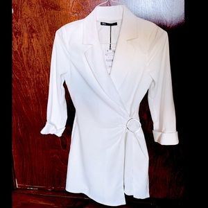 NWT Romper Blazer - White XS